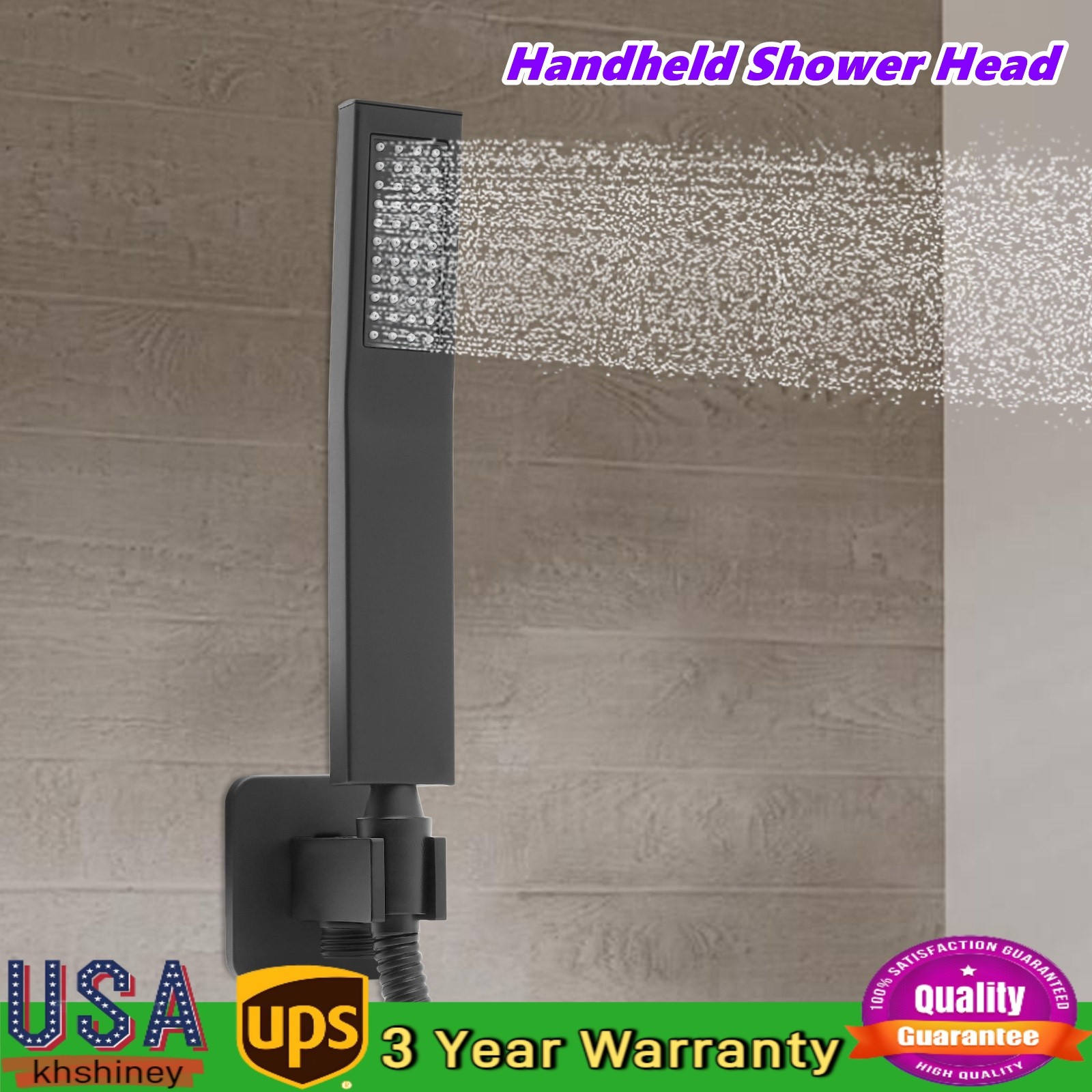 With Wall Connector And 4.9ft Hose Set Square