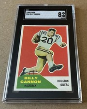 1960 Fleer #66 BILLY CANNON Houston Oilers ROOKIE Heisman Trophy LSU - SGC 8