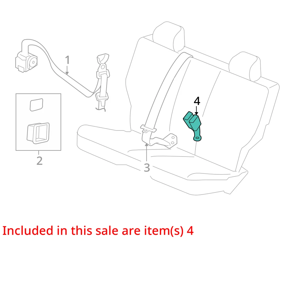 Fivela de assento para motorista balde frontal cinto de segurança compatível com 07-11 NITRO 10260873 - Imagem 4 de 4