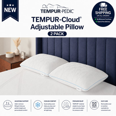 2 Pack - Tempur-Pedic TEMPUR-Cloud Adjustable Pillow
