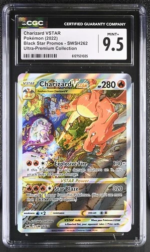 CGC 9.5 MINT+ Charizard VSTAR SWSH262 PROMO Ultra-Premium UPC Pokemon Card