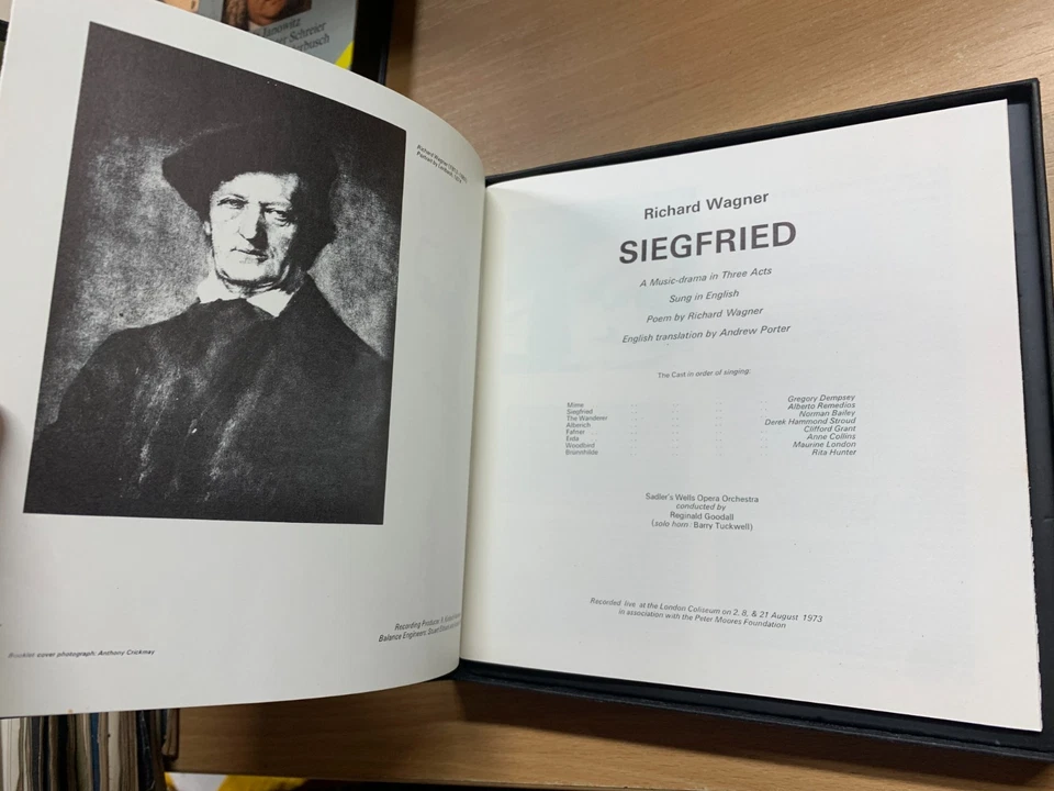 1973 EMI WAGNER "SIEGFRIED" IN ENGLISH OPERA 3 x CASSETTES BOXSET (P3) Foto 4 de 4