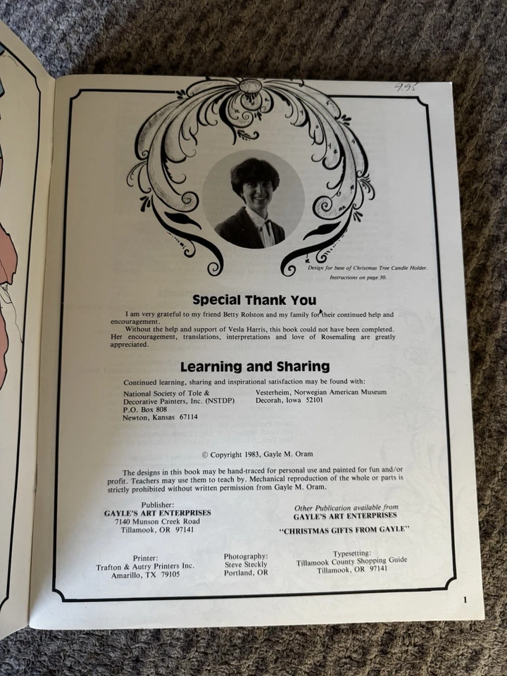 Rosemaling Gifts from Gayle by Gayle Oram Decorative Folk Art Painting Vol 1 - Image 3 of 3