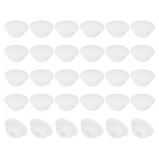 8mm Silicone Round Snap, 40 Pcs Wide Edge Fit for 8mm, White