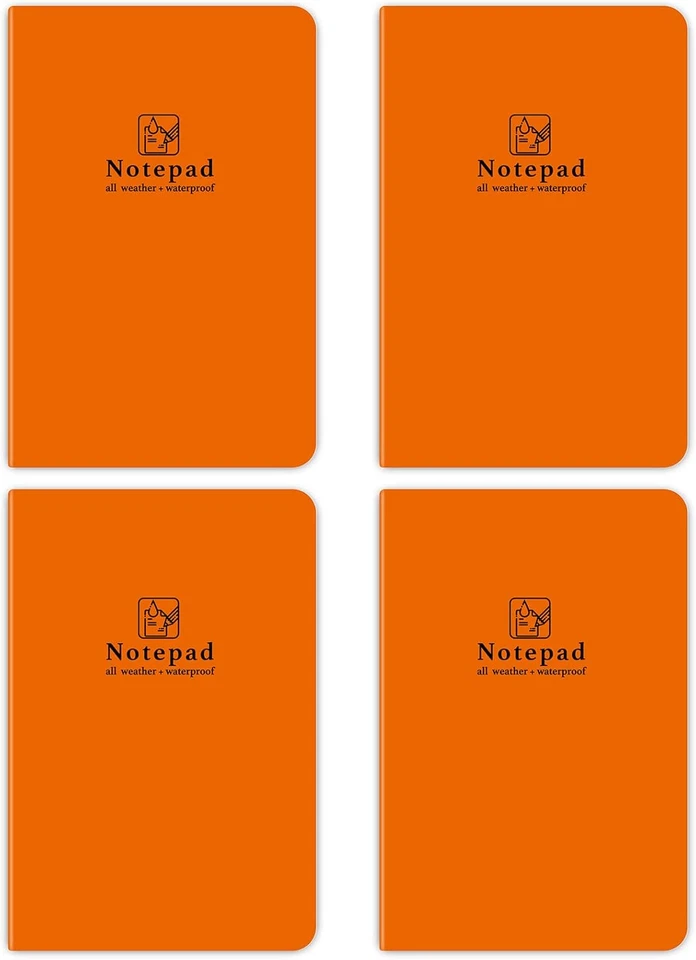 4 Pack Waterproof Tearproof Notepad 5.3X3.6 Inch Pocket Size 24 Sheets - Image 2 of 4