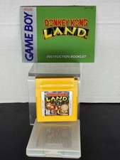 Donkey Kong Land (Nintendo Game Boy, 1995) Authentic Yellow Cart + Manual TESTED
