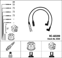 ZÜNdleitungssatz NGK 0509 FÜR Audi ZÜNdkabelsatz ZÜNdkabel KIT
