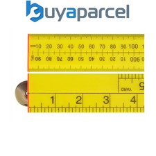 Faithfull Folding Rule Yellow ABS Plastic 1m / 39in FAIRULEFOLD