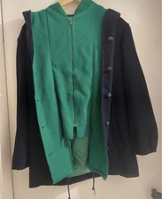 Ladies 1980s Vintage Wool Coat  with Hood by Mackintosh (repaired hood) Size 14