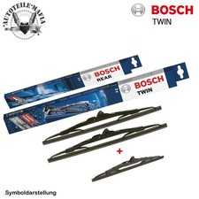 Bosch Twin Scheibenwischer Set Vorne + HINTEN für Peugeot 206 SW Stufenheck