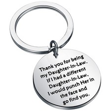 Thank You for Being My Daughter In Law DIL Keychain from Parents in Law Bonus...