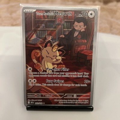 Pokemon TCG Team Rockets Meowth 203/182 IR Destined Rivals
