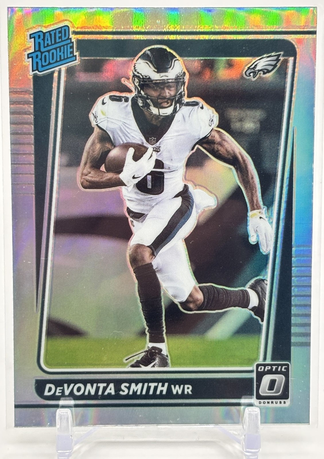 2021 Panini Donruss Optic DeVonta Smith #205 Holo RC Rated Rookie Eagles