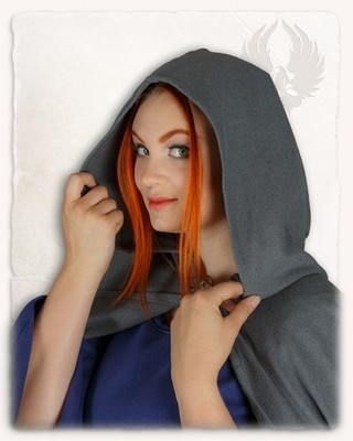 Mytholon Kim Kurzcape Baumwolle Grau Larp Mittelalter #21511