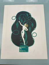 Erte  " Emerald " Signed & Numbered Limited Edition Lithograph - Not Serigraph