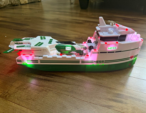 Hess Ocean Explorer Ship w/ Detachable Jet Aircraft, Lights, 2023 Collectors EB3