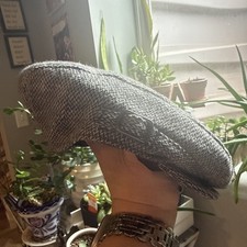 Janie And Jack Boy Charcoal Grey Herringbone Newsboy Cap Hat Wool Blend 4-5 Soft