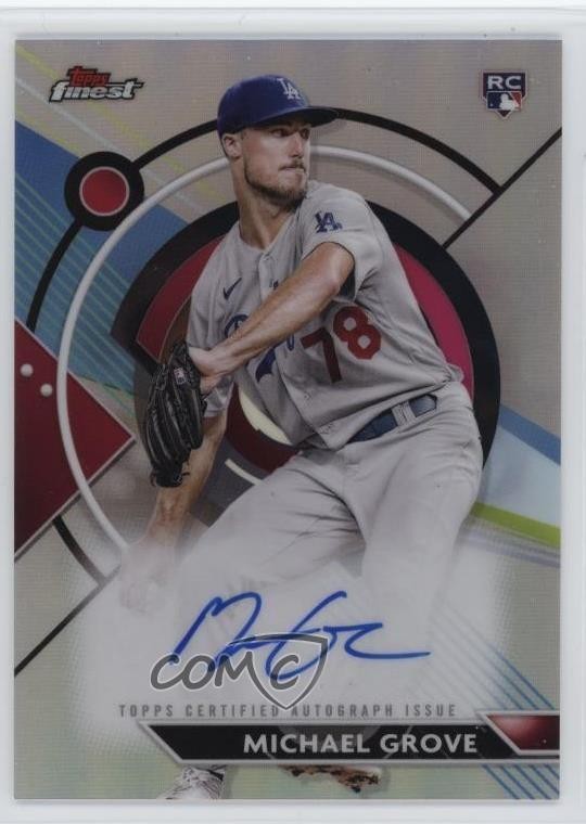 2023 Topps Finest Michael Grove #FA-MG Rookie Auto RC 0p1q