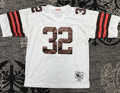 Mitchell & Ness Jim Brown Cleveland Browns White Jersey Size L #NFL #gridiron