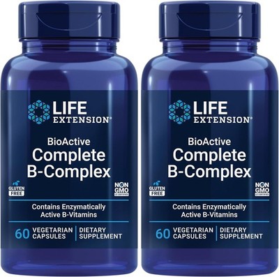 Life Extension BioActive Complete B-Complex, Heart, Brain and Nerve Support, Hea
