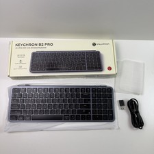 Keychron Ultra-Slim B2 Pro Bluetooth Keyboard 2.4 GHz Wireless Space Gray