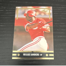 Leaf Reggie Sanders Cincinnati Reds 1991 Gold Leaf Rookies Bonus Rookie #BC10