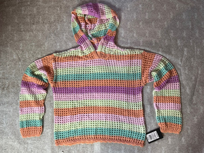 Crochet Pull-over Hoodie Art Class Girls Size XXL 16/18 Sweater