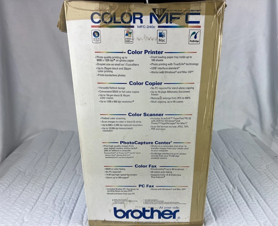 NEW Brother MFC-240C Color All-In-One Inkjet Printer Copy Scan Fax - Image 4 of 4