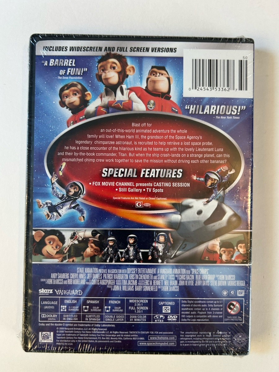 Space Chimps DVD The Movie Andy Samberg Cheryl Hines Jeff Daniels