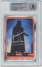 David Prowse Star Wars Signed 1980 Topps #105 BAS Card - Steve Grad Collection