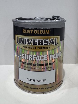 ROST - OLEUM GLANZ WEISS - VOLLFLÄCHENFARBE & GRUNDIERUNG INNEN/AUSSENBEREICH. 750ml