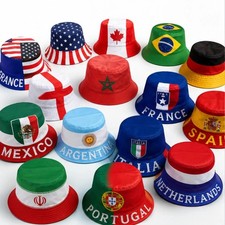 2026 National Flag Bucket Hat Reversible Football Soccer Fan Sun Hat Unisex UK.
