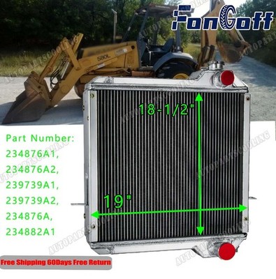 4 CORE Radiator For Case Backhoe 580L 580SL 584E 585E 585G 590SM 4391T #234876A1
