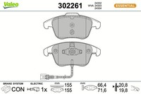 Bremsbelagsatz Scheibenbremse Essential Valeo 302261 FüR 7N1 Tiguan Sharan VW Q3