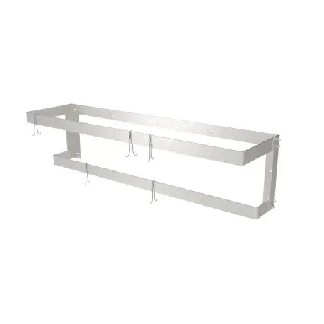 GSW USA PR-WM4 46" Stainless Steel Double-Bar Wall Mount Pot Rack