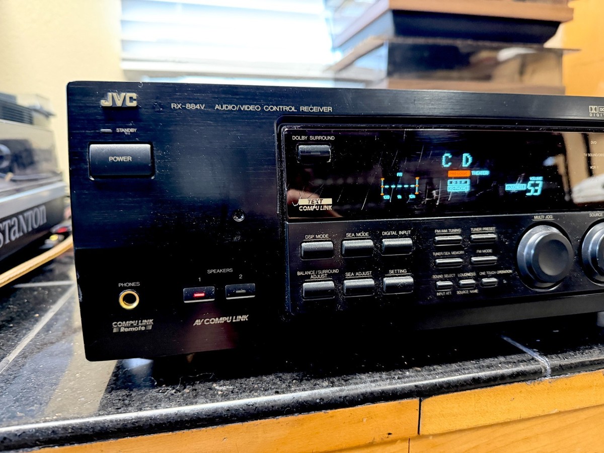 JVC RX-884V Audio/Video Control Receiver bundle with Remote