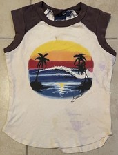 Vtg Sideout Faded Distress Sunset Shirt S Bea...