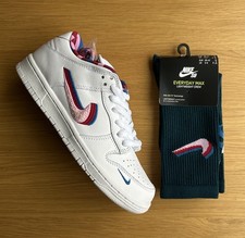 Calze Nike SB Dunk Low x Parra bianche rosa + SB Crew UK6 US6.5 EU39