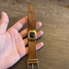 Vintage Timex Men’s Watch Manual Wind Punk Style Black / Gold Running