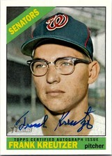 2015 Topps Heritage FRANK KREUTZER Washington Senators AUTO MINT