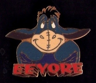 Disney Eeyore Sitting Smiling Winnie the Pooh Character pin
