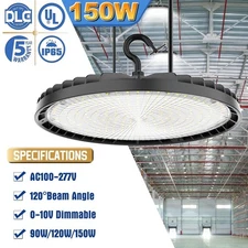 150W UFO Led High Bay Light Adjustable Ceiling Hanging Lamp Warehouse Lighting