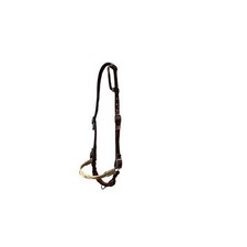 Horse Bosal Hackamore with Nylon Bengal Patern Headstall and Leather Barbada