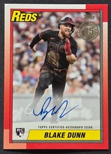 Blake Dunn 2025 Topps Update 1990 Auto - Cincinnati Reds