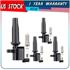 4 For 2.3L L4 05 06 Ford Escape Mariner 2.0L Focus Ignition Coil Spark Plug