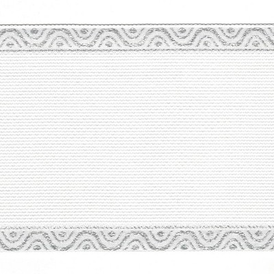 1 m White with Silver pattern edge 16 count Aida band 5'' 12cm wide Zweigart