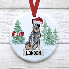 Australian Cattle Dog Christmas Ornament Customized with Name, Personalized P...