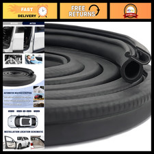 20Ft U-Shaped Car Door Weather Stripping Seal Strip, Rubber Edge Trim for Trucks