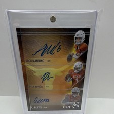 2025 silhouette triple auto Arch Manning Ryan Wingo Cj Baxter  #DS-TEX /25 Texas