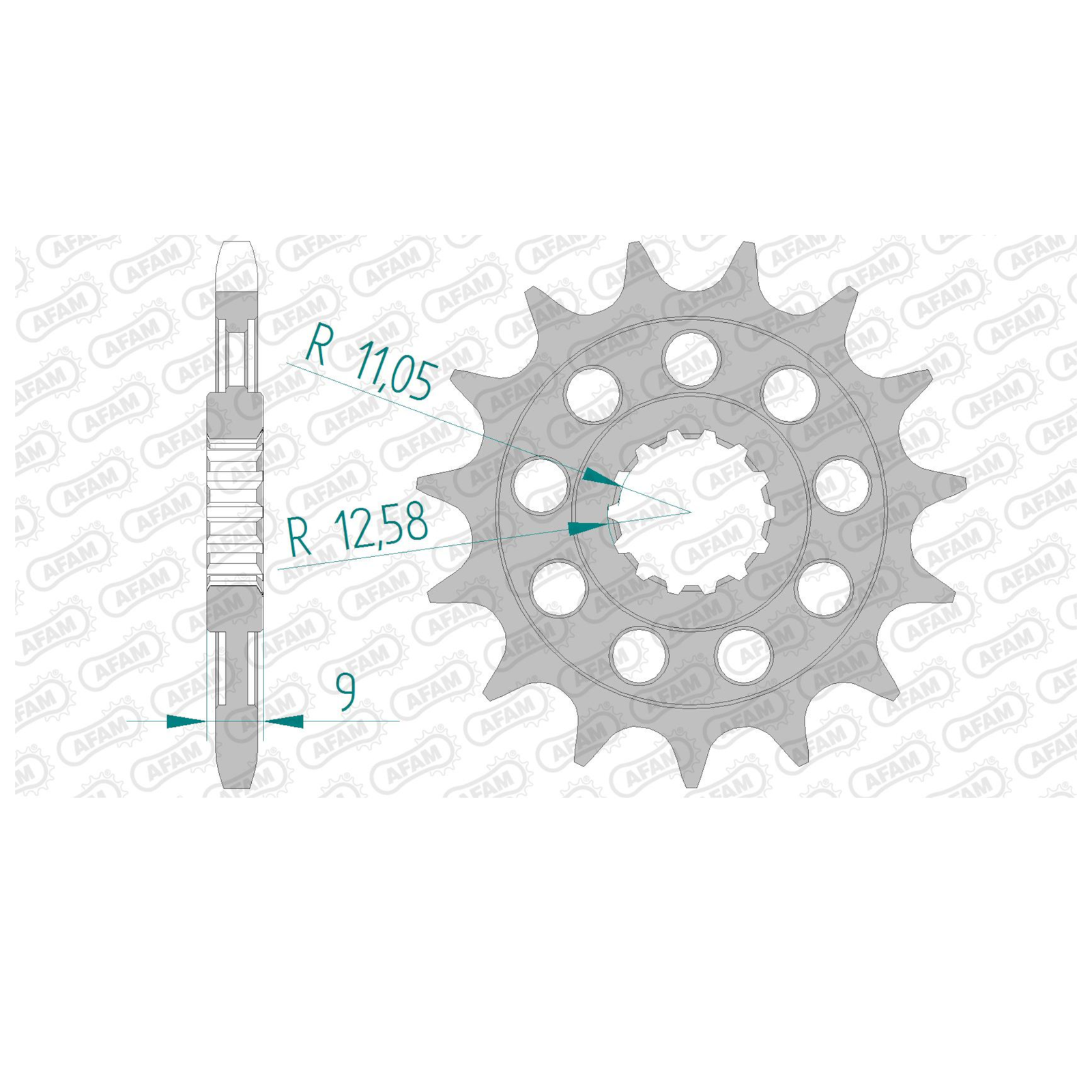 Sprocket for BENELLI TNT 1130 Cafe Racer 2005-2012 16T Front AFAM